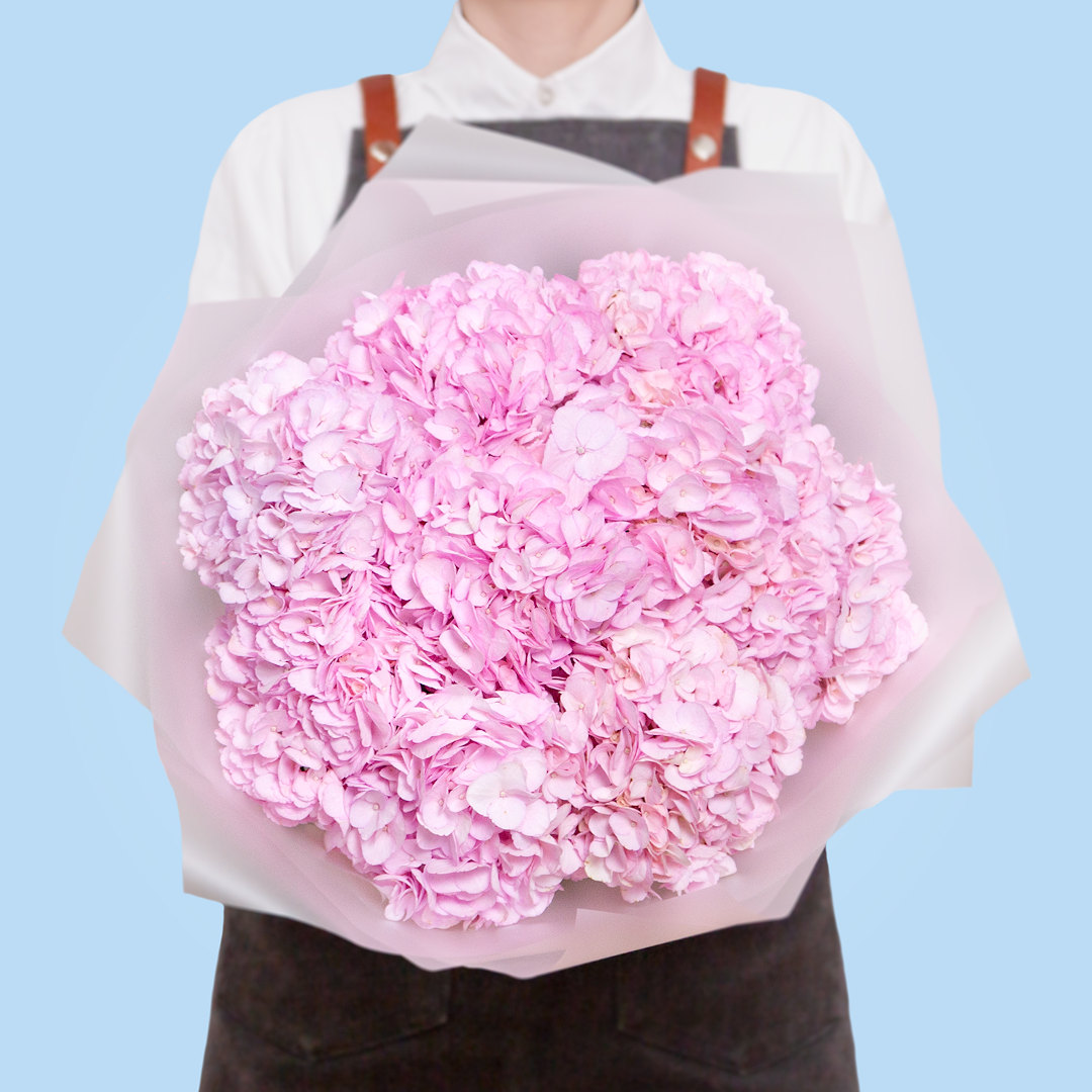 заказать букет Розовые гортензии