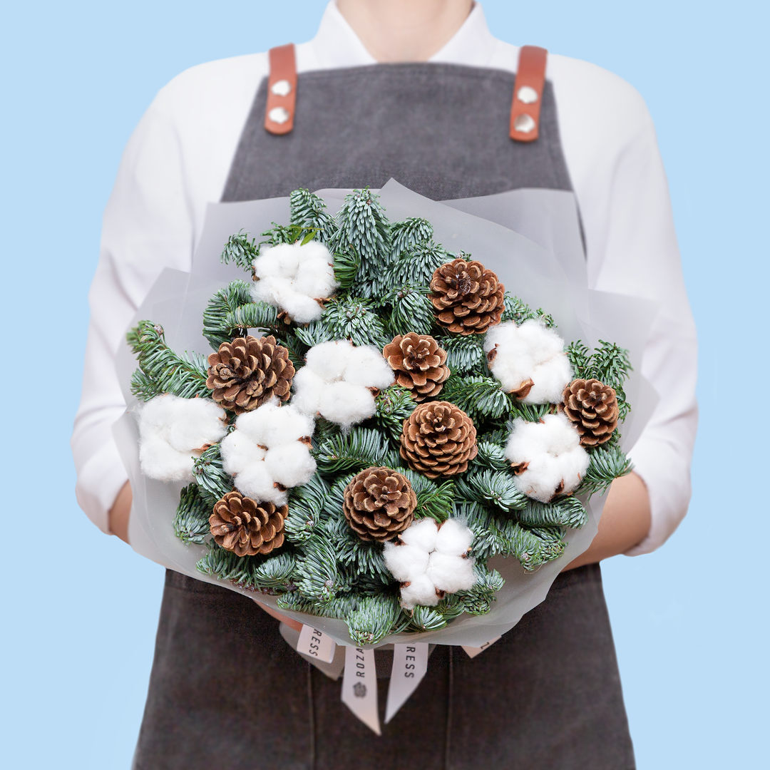 заказать букет Букет с нобилисом и хлопком