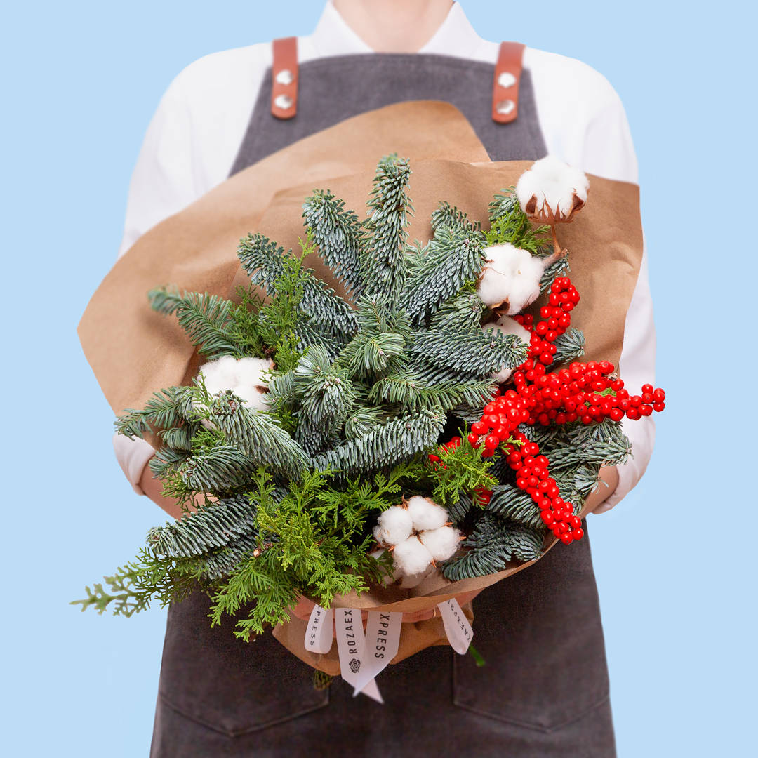 заказать букет Букет с нобилисом и кипарисом