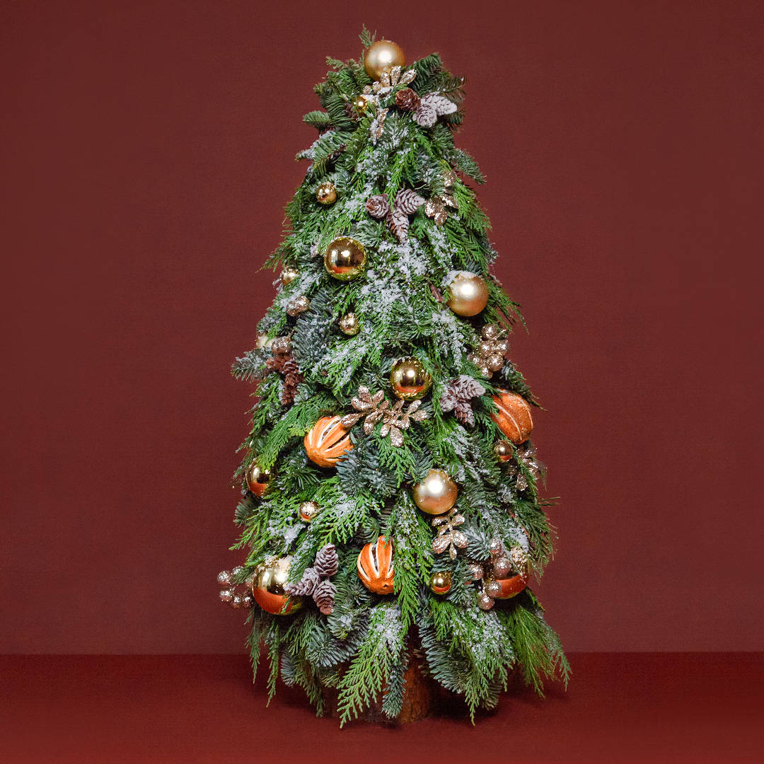 заказать букет Ель с апельсинами