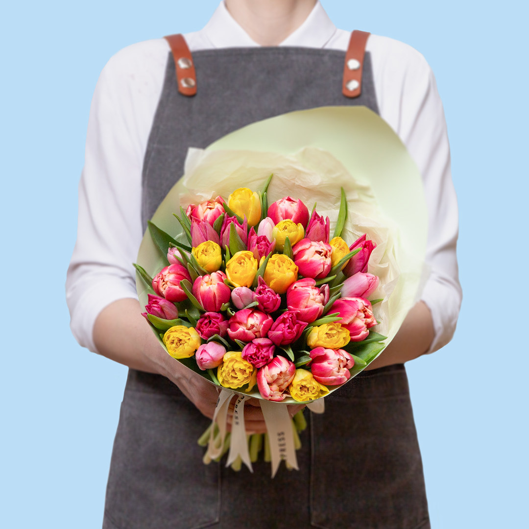 заказать букет Микс с тюльпанами Колумбус
