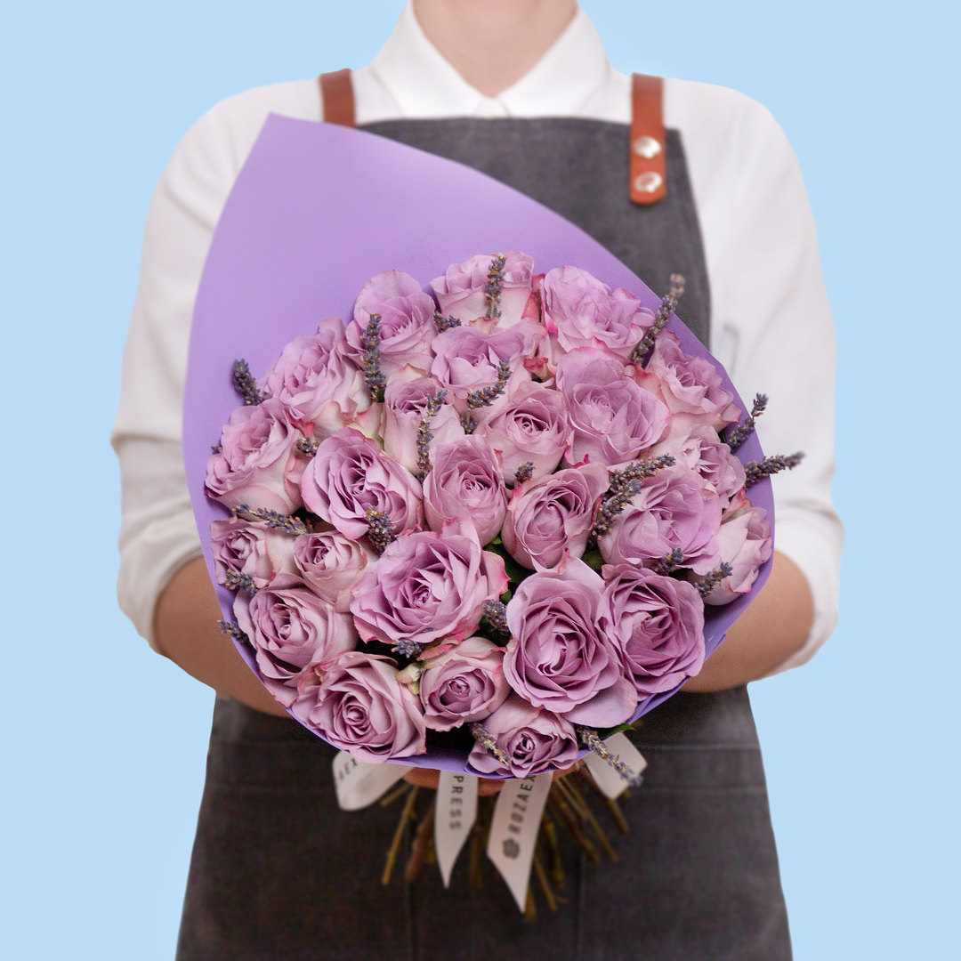 заказать букет Мемори лейн и лаванда