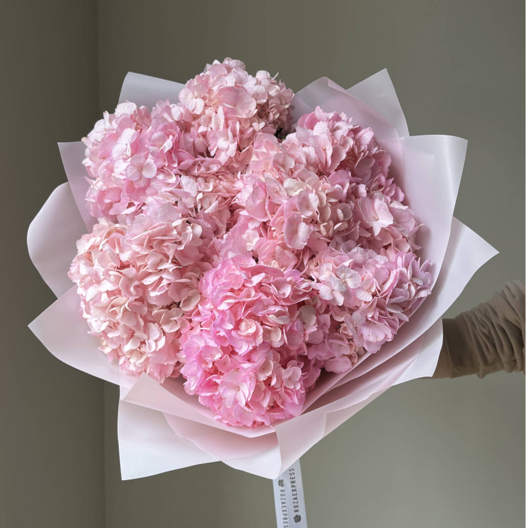 заказать букет Розовые гортензии