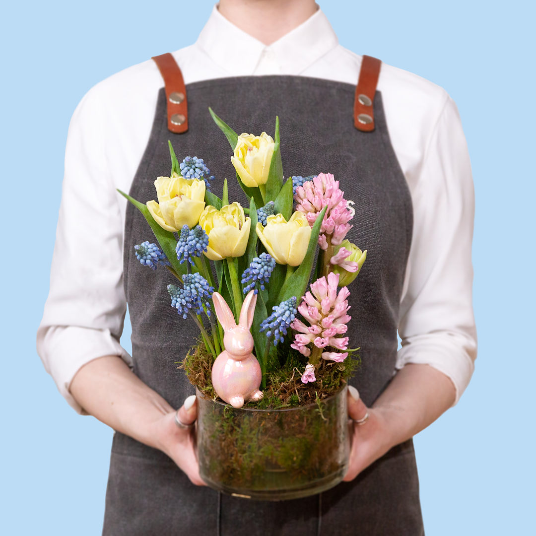 заказать букет Композиция с тюльпанами Авангард