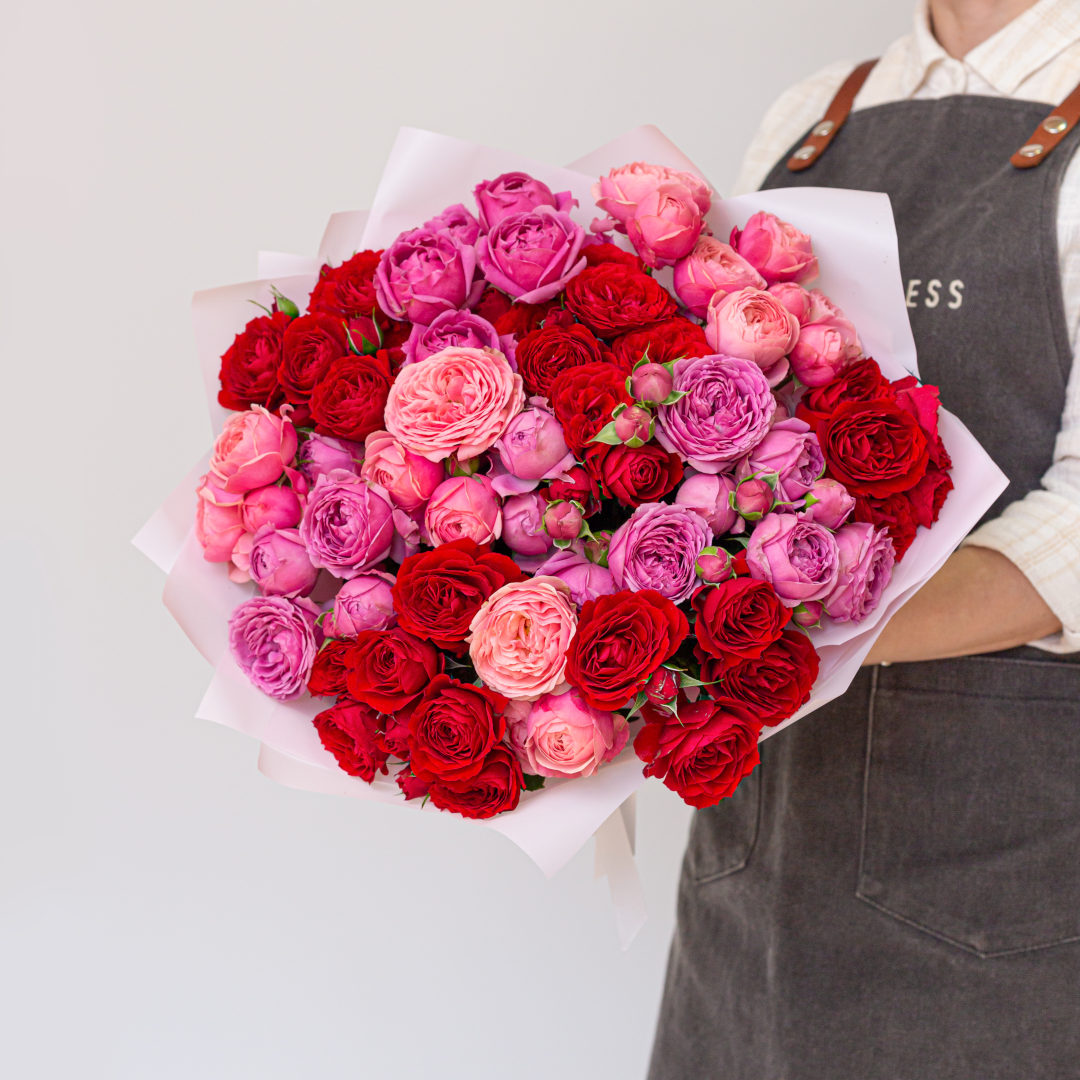 заказать букет Кустовые розы микс