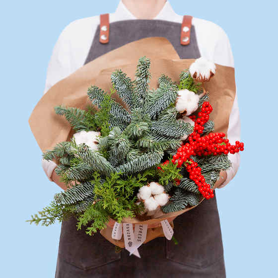 заказать букет Букет с нобилисом и кипарисом