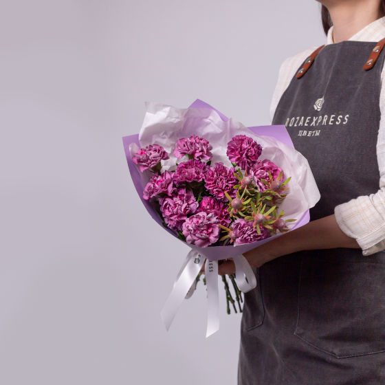 заказать букет Букет черничных гвоздик