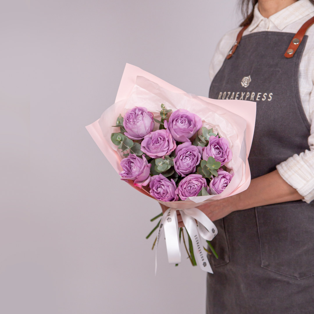 заказать букет 9 роз Лавендер Букет